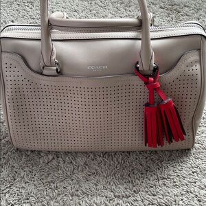 Coach Legacy Perforated Leather Haley Satchel
